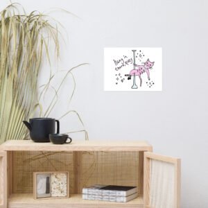 Hang in There, Kitty Art Print