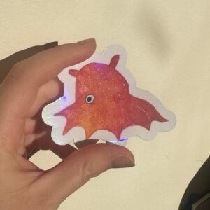 Flapjack octopus glossy sticker