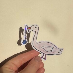Silly goose glossy sticker