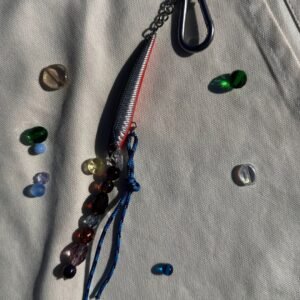 Silver Sardine Fishing Lure Bag Charm