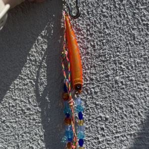 Orange Fishing Lure Bag Charm